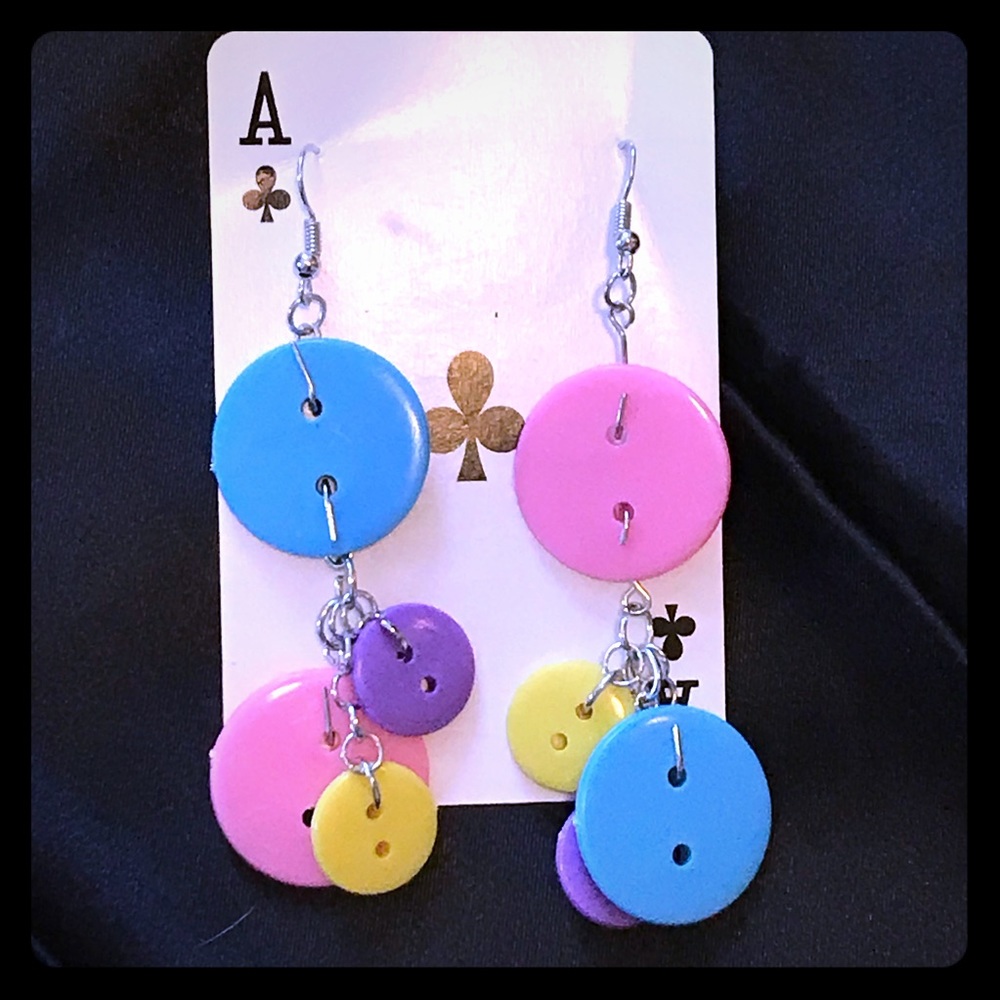 ✨Handmade Button Earrings✨